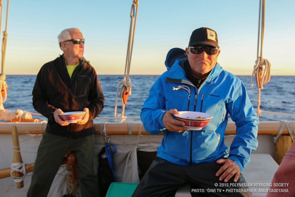 Irish and Bruce Black satisfied with their dinner.