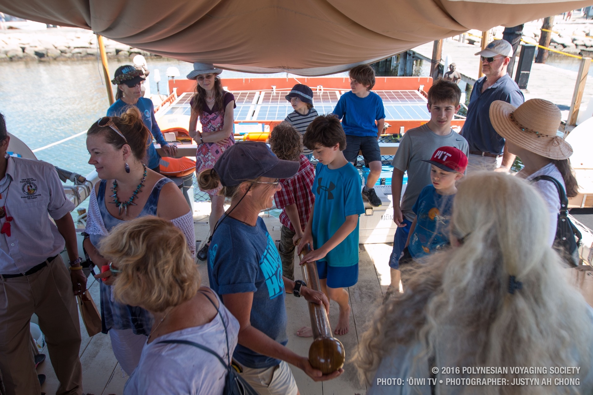 Education outreach and canoe tours dockside on Marthaʻs Vineyard.