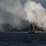 Hōkūleʻa at Kalapana