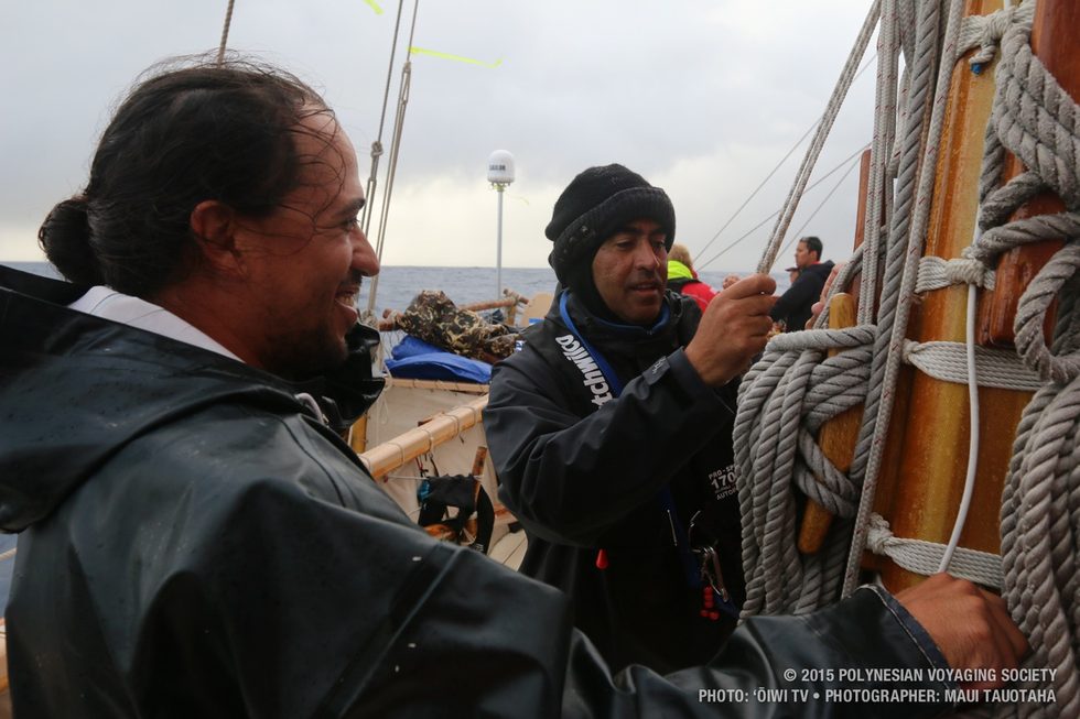 Kawika and Kai arranging lines back on the bpp,/