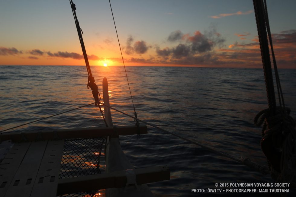 Sunset at sea.