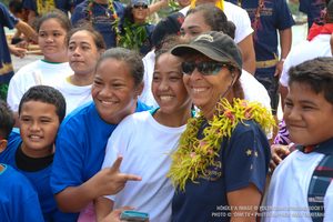 Mary Anna Enriquez and the keiki of Pago Pago.