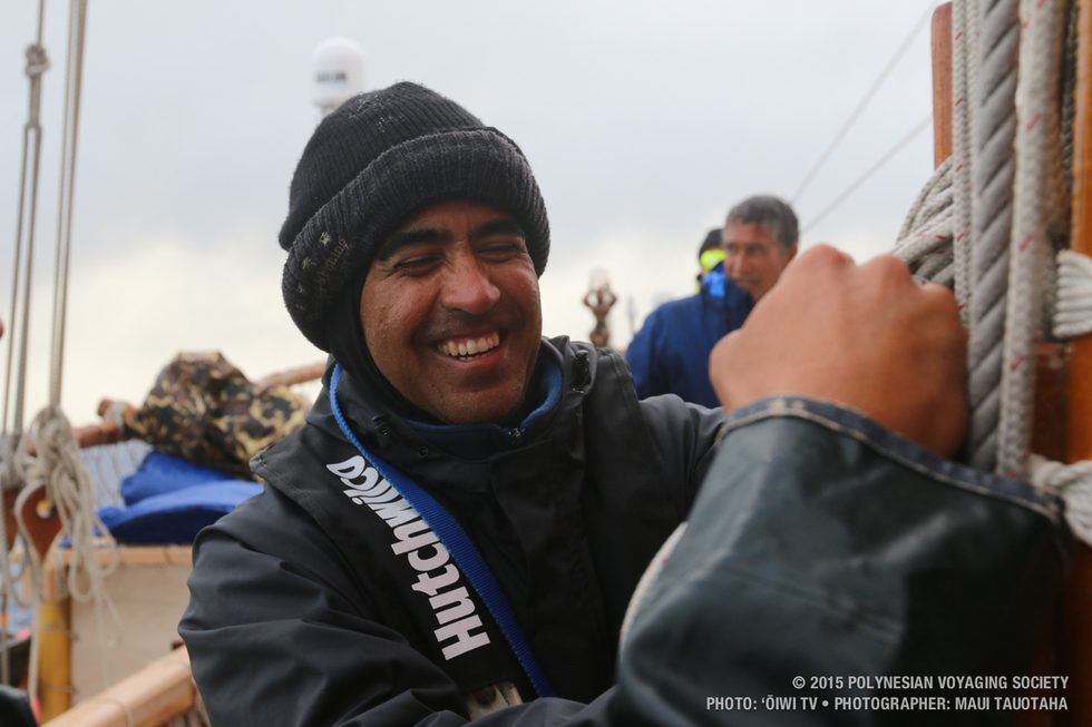 Kawika Crivello, always happy to be on board Hōkūleʻa.