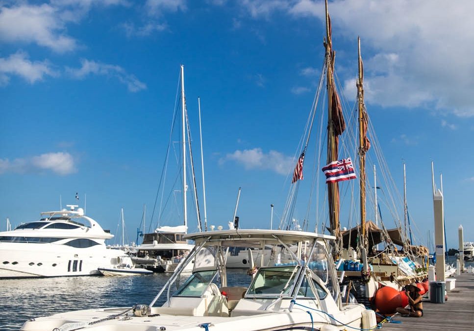 Julie’s Cat, the escort boat for the past 7 legs of the Worldwide Voyage.
