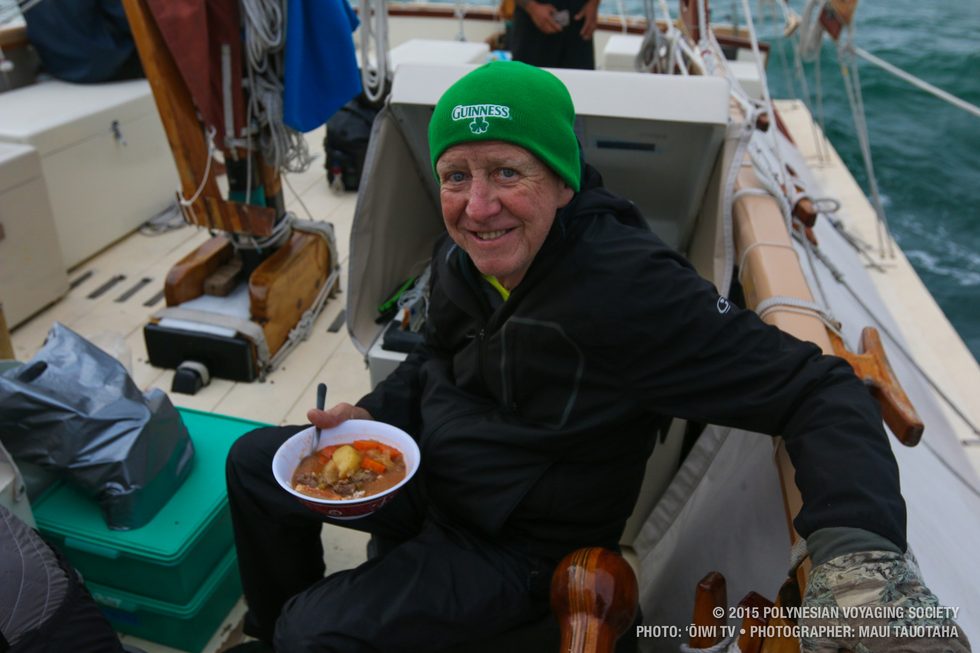 Irish stoked on the beef stew; hot food in cold weather is awesome.