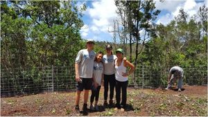 Baylee, Irie, Kailee, and Hye Jung after the section has been all cleared. PC: Parker Powell.