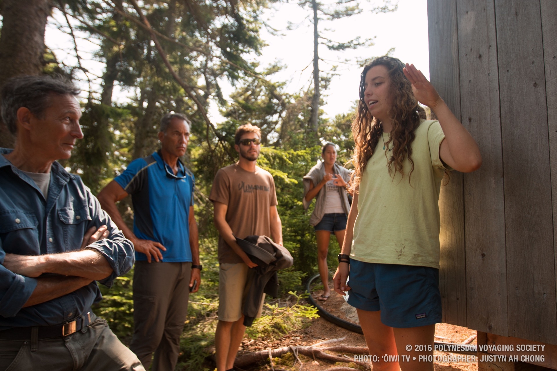 Sustainability intern, Rachel Goldberg explains how the solar water heating system works.