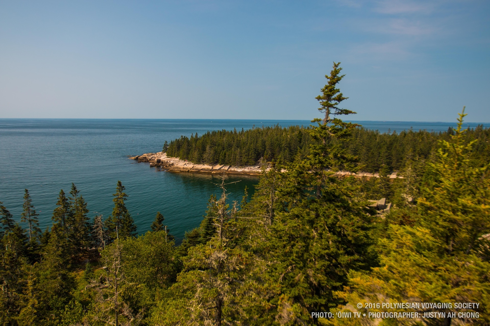 The beautiful view atop the quarry on the south end of the island.