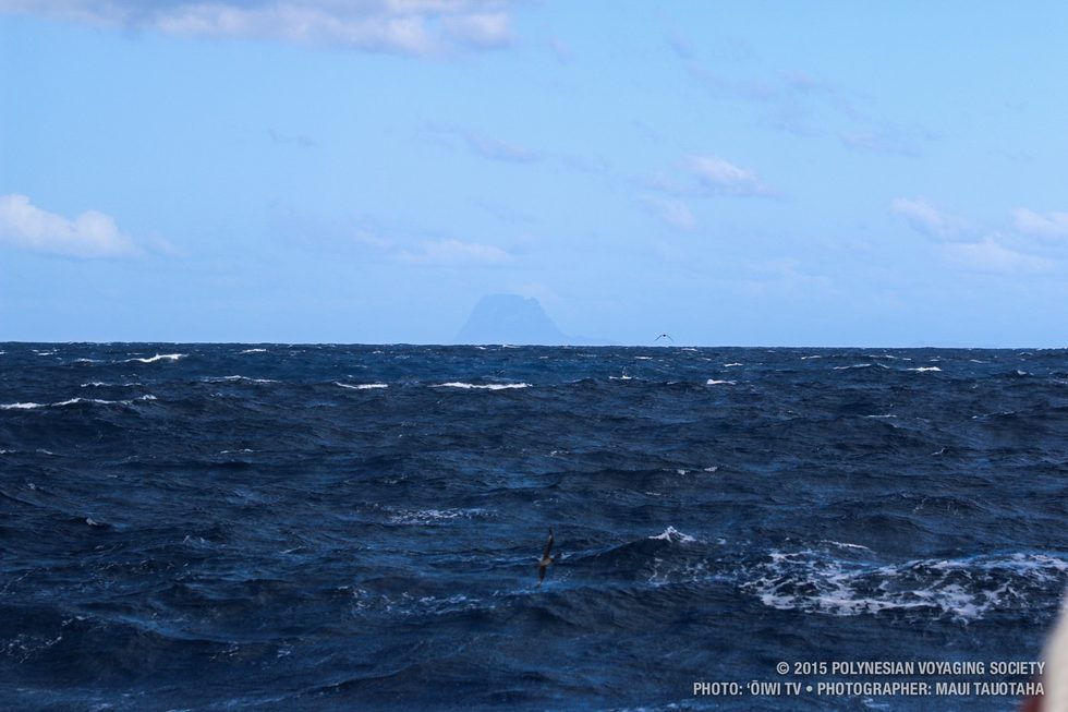 Our first glimpse of Lord Howe island.
