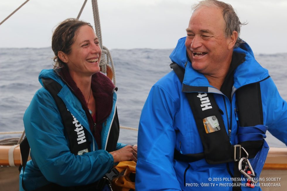 Joia and Bruce having a laugh.