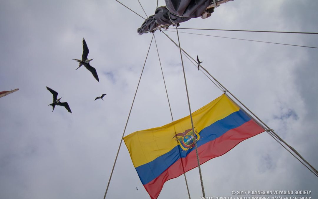 Hōkūleʻa Pulls Anchor in Galapagos, Heads to Rapa Nui