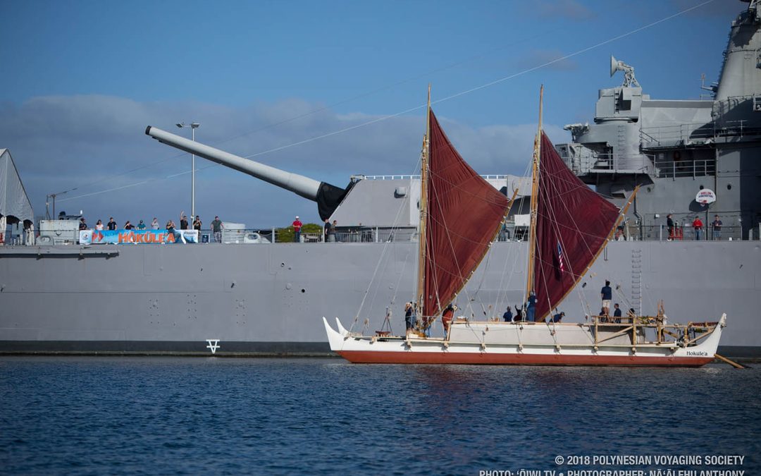 Hōkūleʻa Makes Historic First Sail into Pearl Harbor