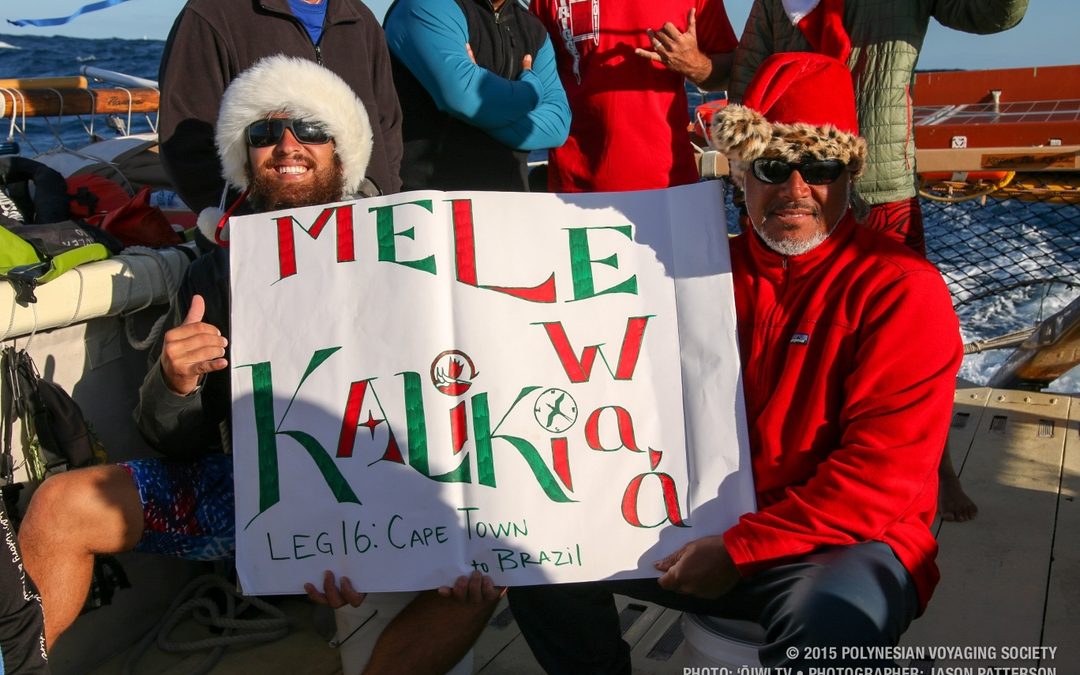 Hōkūleʻa Update | December 25,2015 Hōkūleʻa Crew Celebrate Christmas At Sea