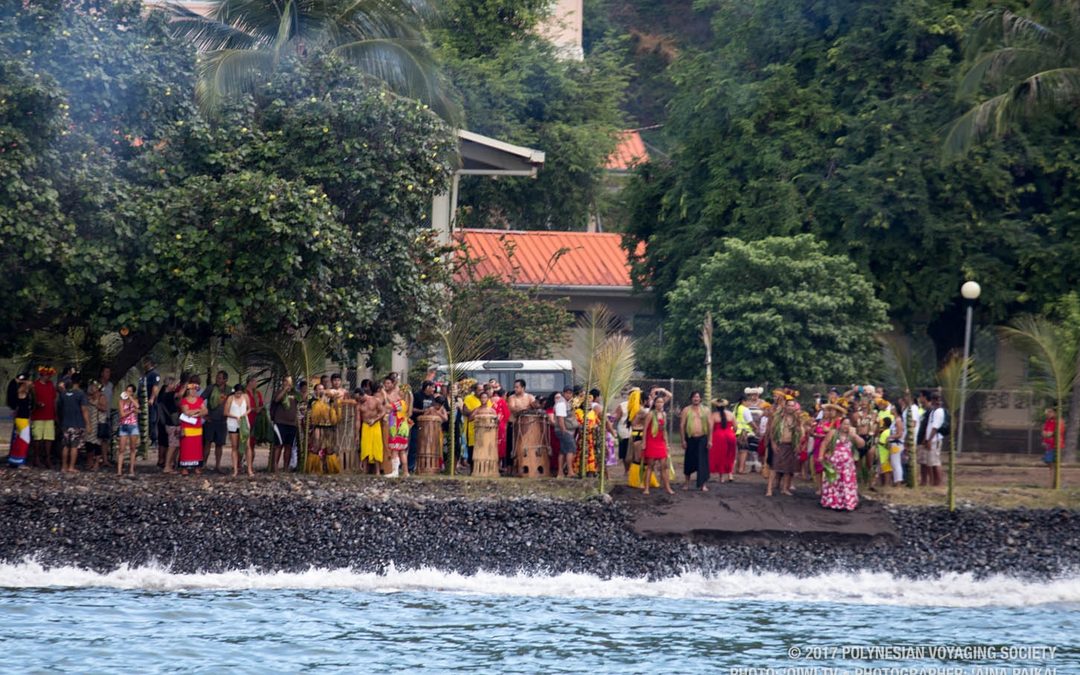 Hōkūleʻa Docks at Nuku Hiva